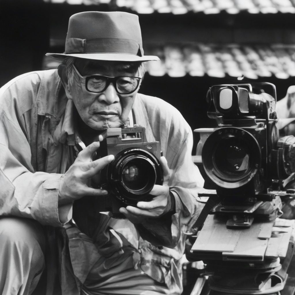 Akira Kurosawa on Set