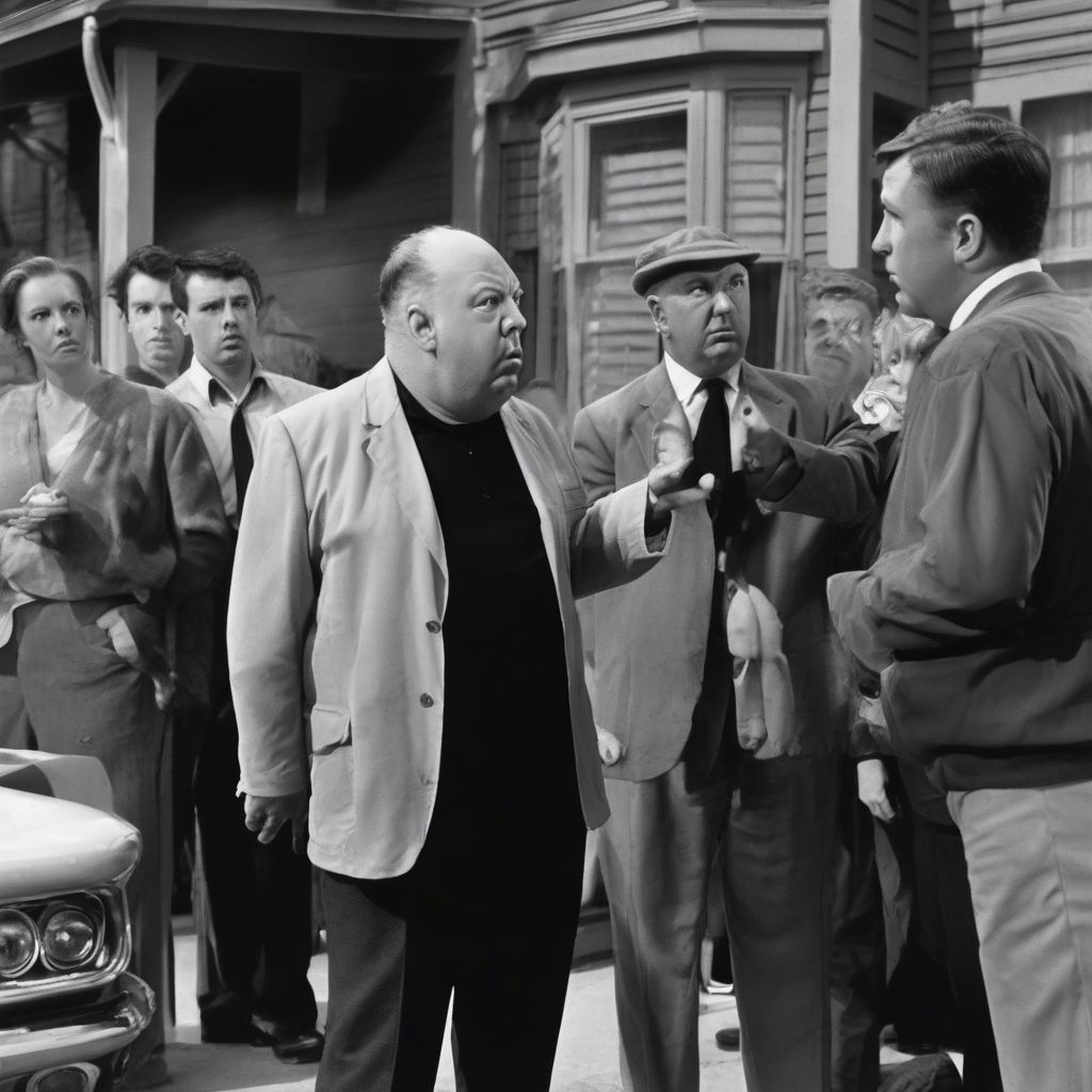 Alfred Hitchcock Directing Psycho