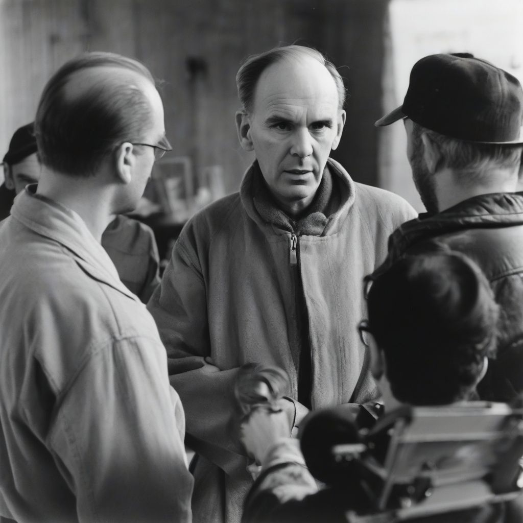 Ingmar Bergman Directing a Film Set